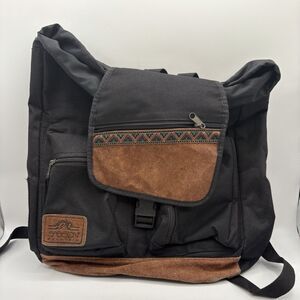 Vintage 90s Sasson Canvas Backpack w/ Suede Trim – Rare Retro